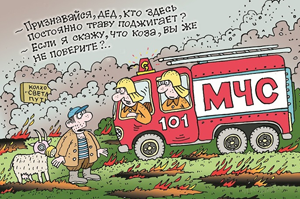 Причины возгорания сухой растительности